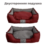 Лежанка для средней собаки разборная размер L бордовая Царь-лежанка Lapalandia