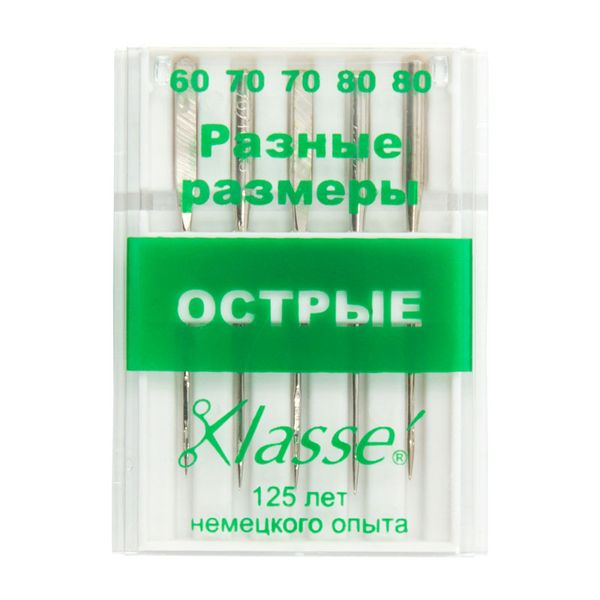 Иглы для швейных машин микротекс 130/705 H, №60, 70, 80 | 10 блист., Hemline