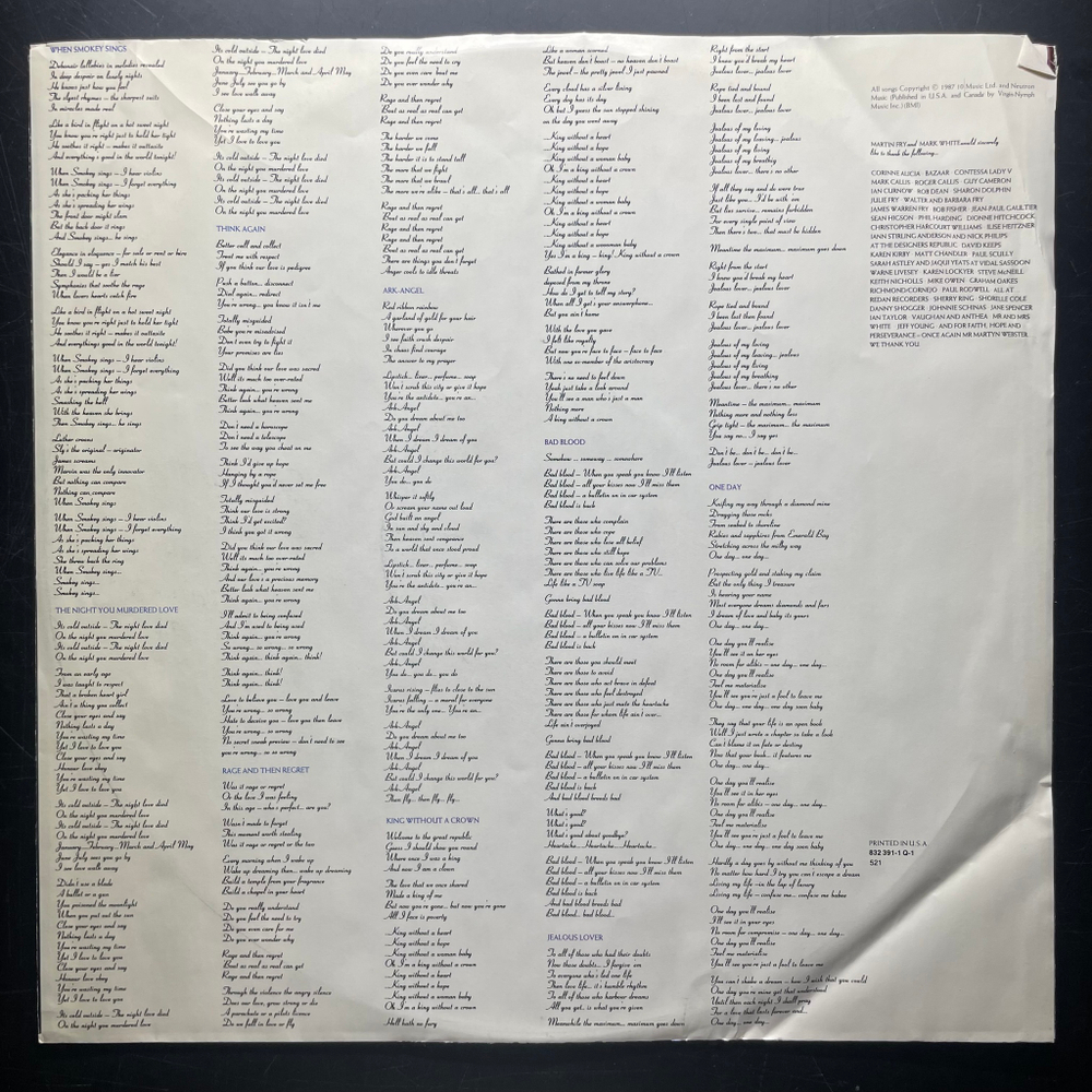 ABC ‎– Alphabet City (США 1987г.)