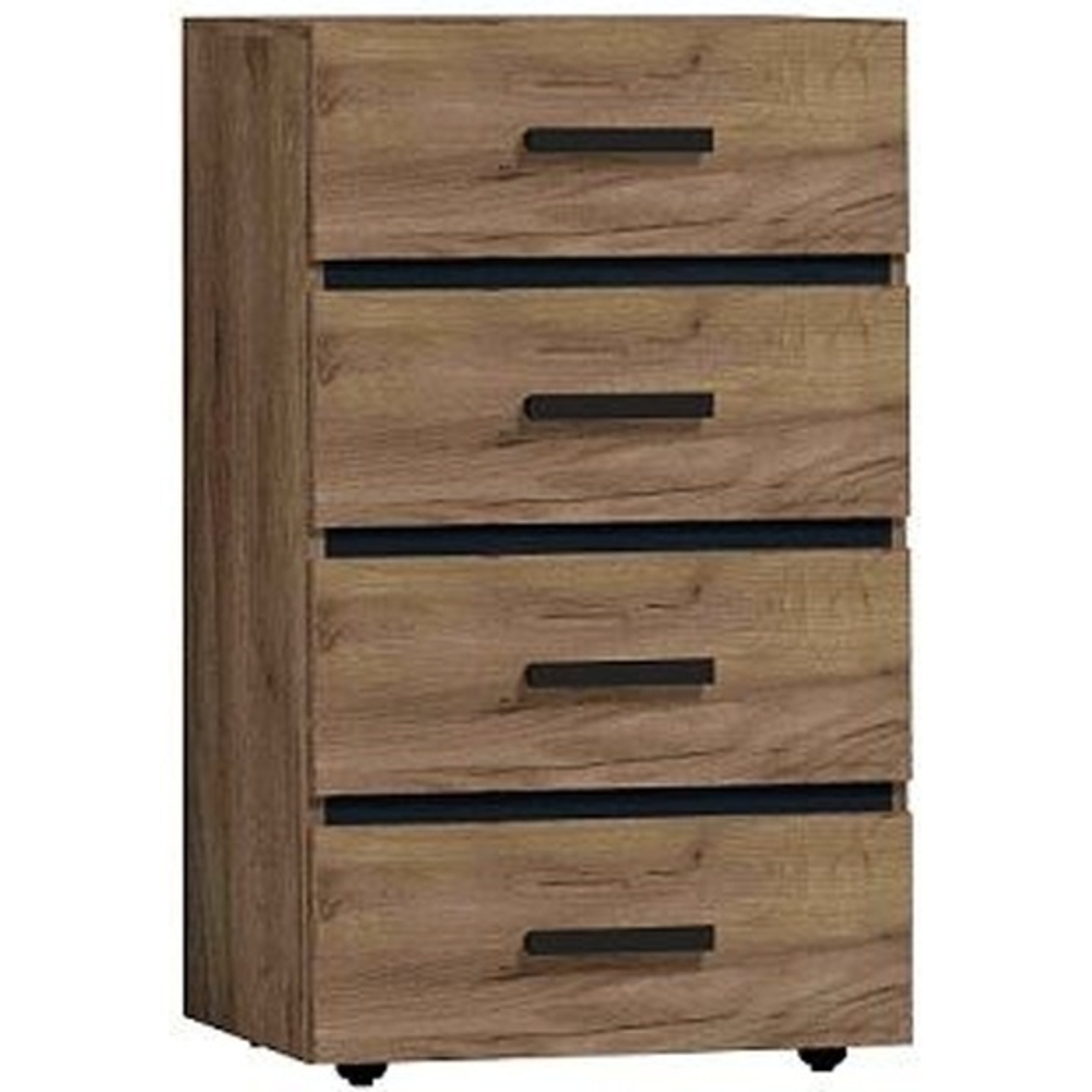 Nature 45 Комод спальня Дуб табачный Craft-Черный Глазов