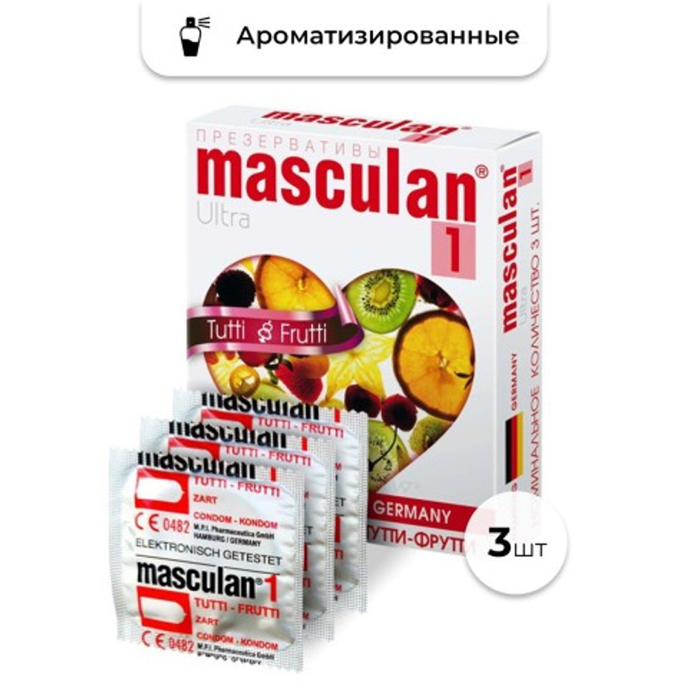 Презервативы MASCULAN 1 ULTRA тутти-фрутти (3 шт.)