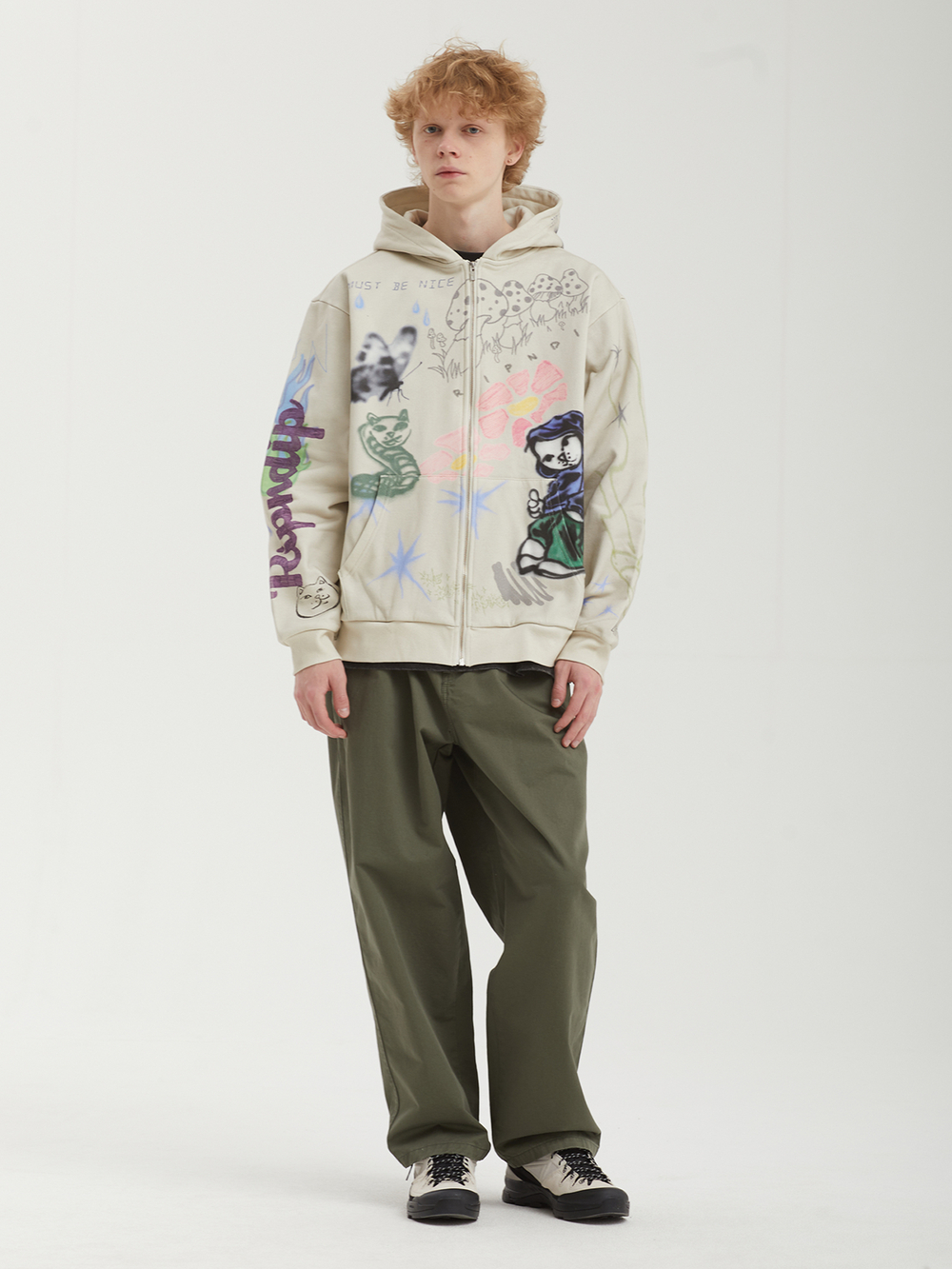 Мужская Толстовка Ripngems Zip Up