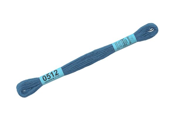 Мулине Gamma 100% хлопок, цв.0512 св-синий, 24 мотка по 8 метров
