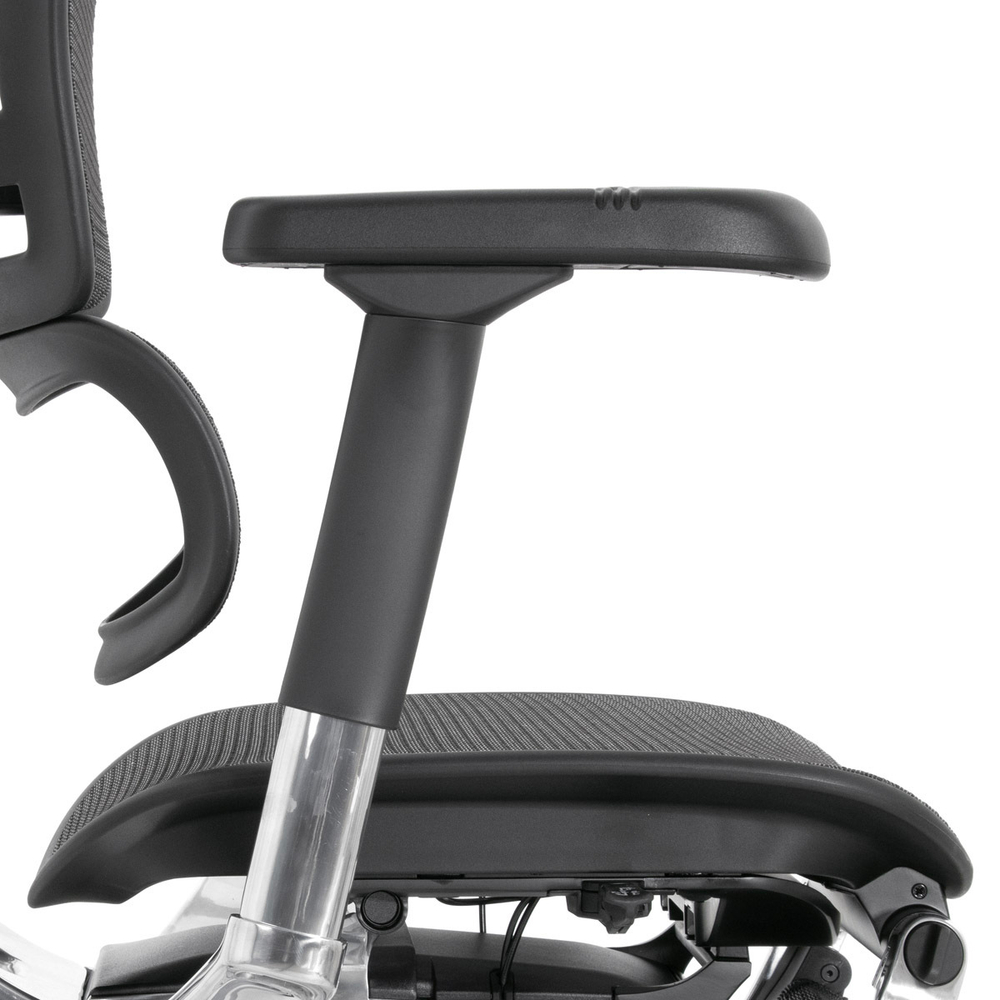 Кресло FALTO Ergohuman Elite 2 с подножкой ( чёрный каркас /сетка чёрный T-168-B1 Black )