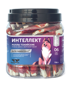 Лакомство для собак "Грин Кьюзин" GREEN QZIN ИНТЕЛЛЕКТ (Сушеное утиное мясо на сурими) 750 гр