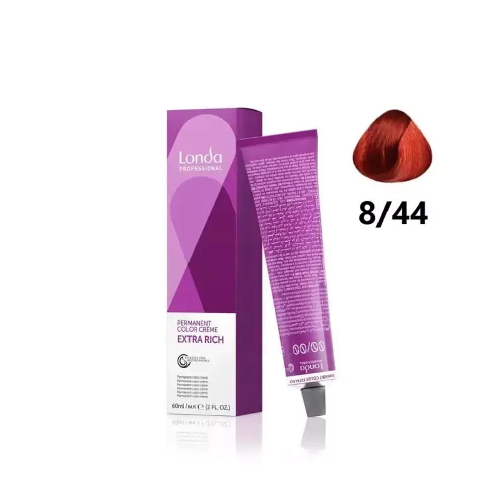 Londa Color стойкая крем-краска,  8/44 светлый блонд интенсивно-медный micro reds, 60мл