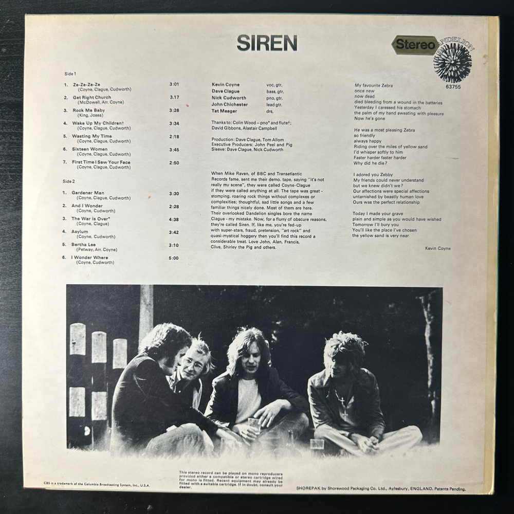 Siren - Siren (Англия 1970г.)