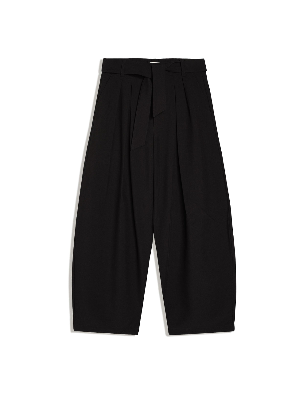 Мужские брюки barrel fit с ремнём и вытачками - BERSHKA