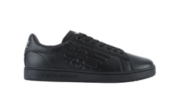 Męskie buty sneakers EA7 Unisex Leather Sneaker - triple black