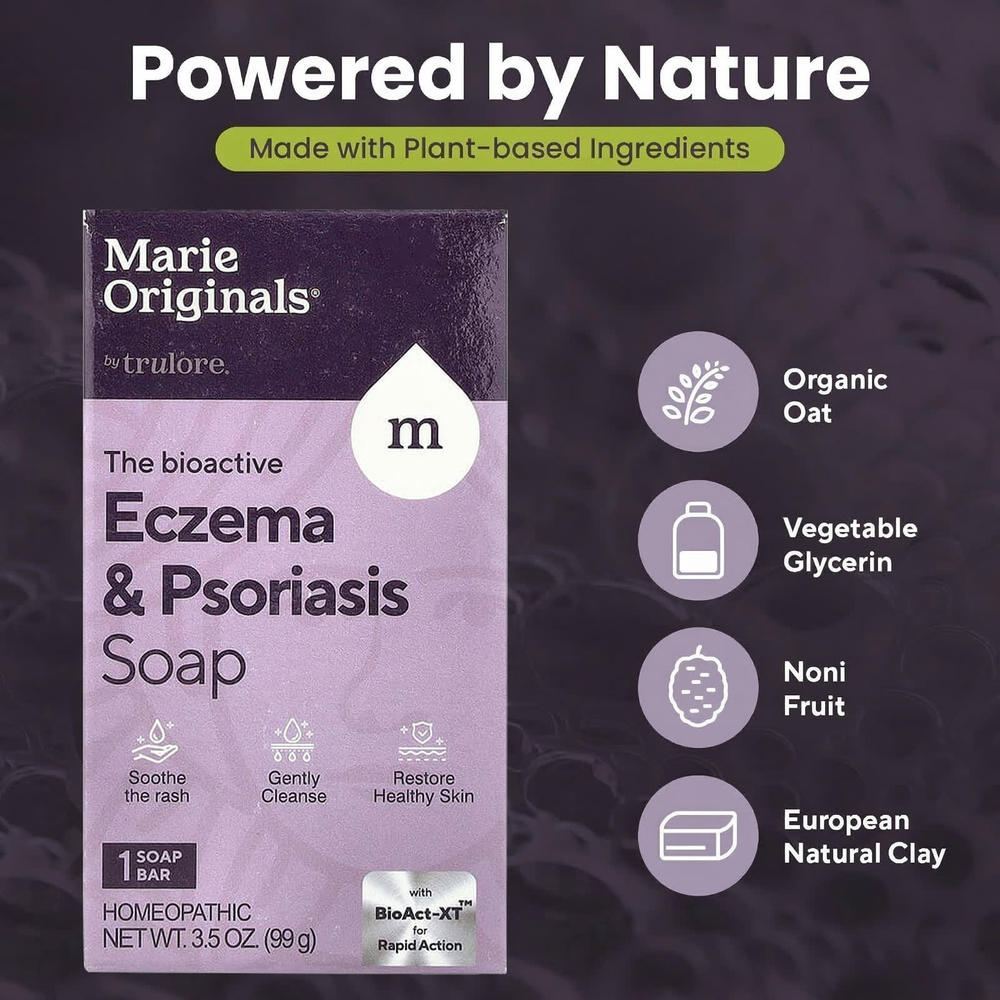 Marie Originals, Биоактивное мыло для лечения экземы и псориаза, 99 г (3,5 унции)