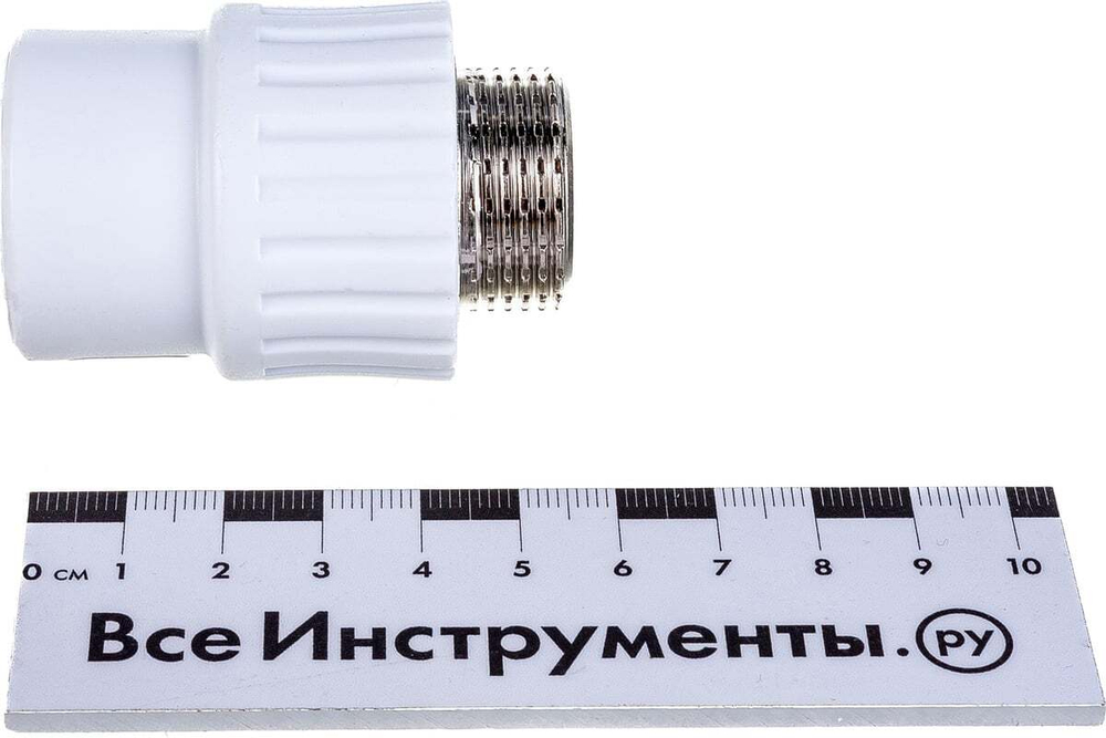 Муфта комбинированная PPR нар. р. 25х3/4, белый, РТП (10665)