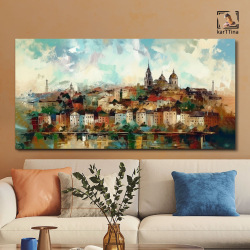 Картина karTTina "ГОРОД ПРОСЫПАЕТСЯ", 80х40 см