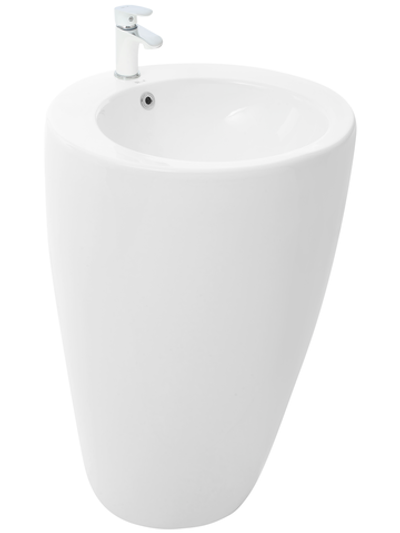 Раковина напольная  WeltWasser WW LEERBACH 4949 GL-WT 490х490х820