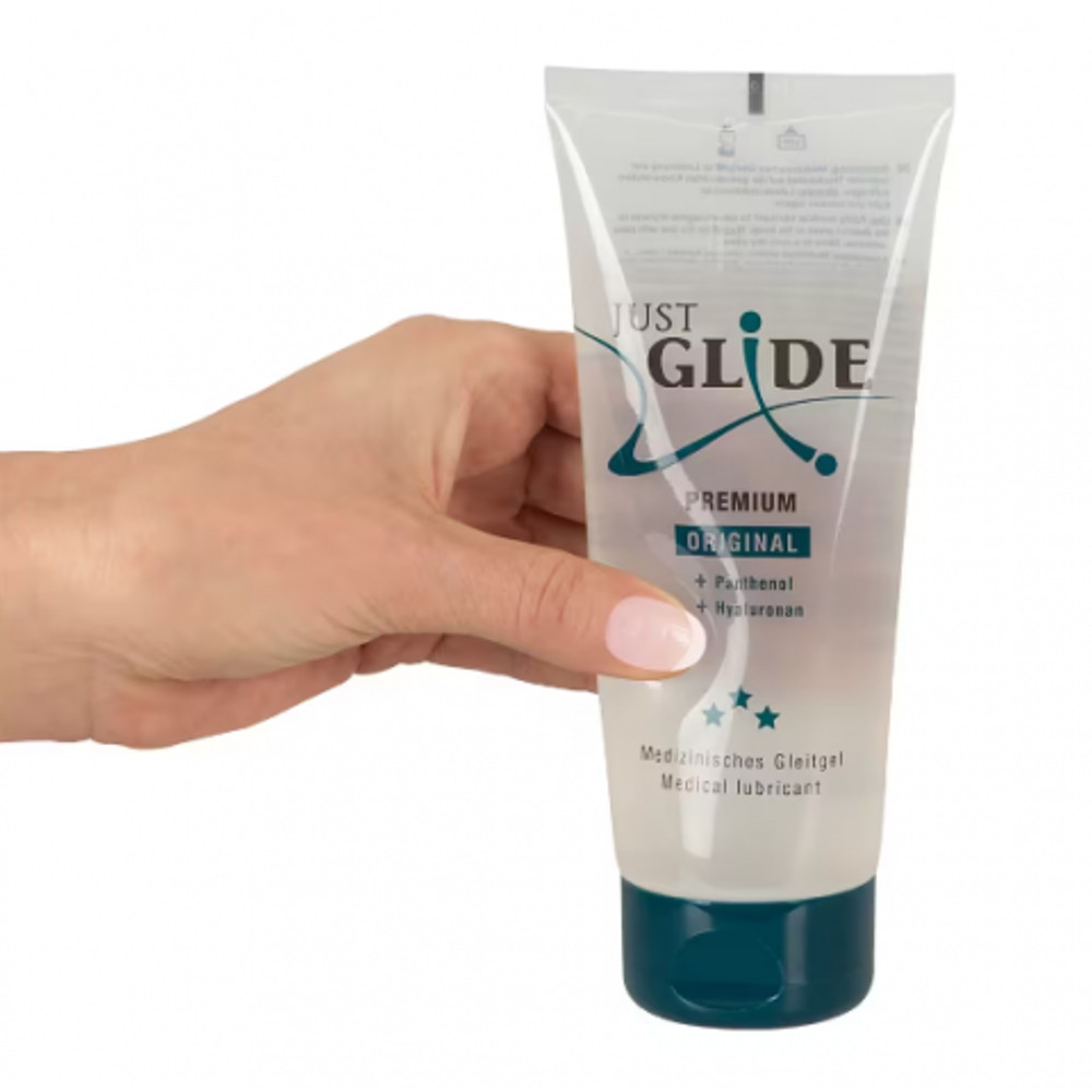 Гель-смазка Just Glide Premium гиалуроновой кислотой и пантенолом 200 мл.
