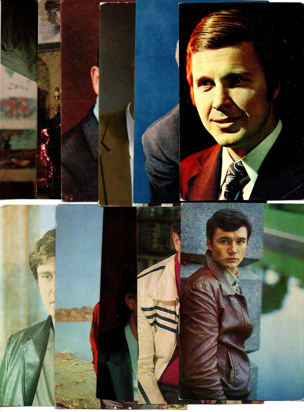№50 Открытки Артисты и актёры СССР 1970–1980-е г. 25 штук. Цветные, чистые, без повторов