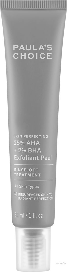 Универсальный мультикислотный еженедельный пилинг Skin perfecting 25% AHA + 2% BHA exfoliant peel, 30мл