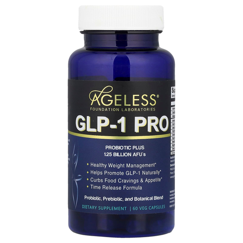 Ageless Foundation Laboratories, GLP-1 PRO`` 60 растительных капсул