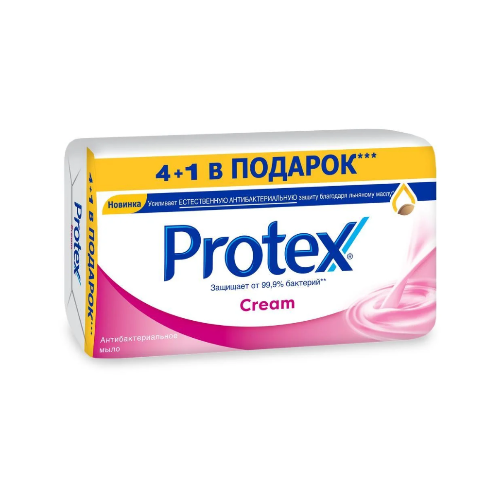 Мыло Protex Cream 4+1 Антибактериальное 350 гр