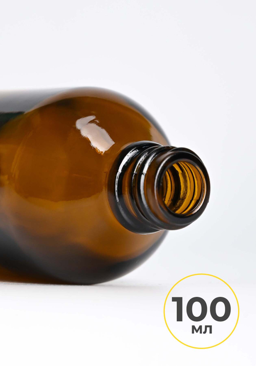 Стеклянный коричневый флакон 100 мл 18/410