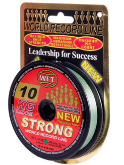 Леска плетёная WFT KG STRONG Green 150 м, 0.08 мм