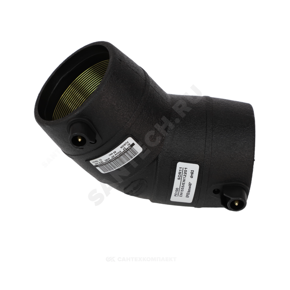 Отвод электросварной ПЭ100 Дн 160х45гр Ру16 SDR11 SMART JOINT EFL4160A