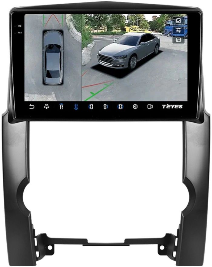 Магнитола для KIA Sorento 2 XM 2009-2012 (штатный усилитель) - Teyes CC3-2K-360 монитор 10.36" 2K QLED на Android 10, Быстрая, CarPlay, 4G SIM-слот, 4 камеры в комплекте