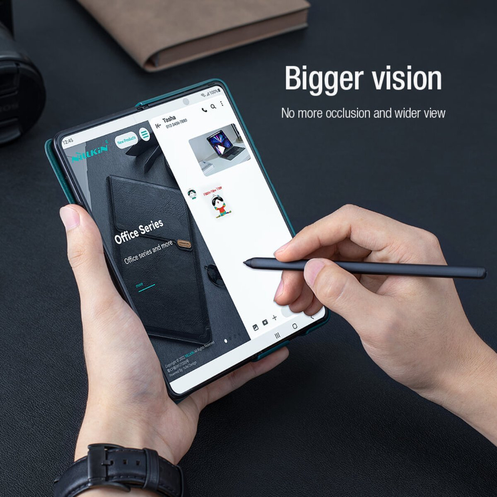 Кожаный чехол-книжка Nillkin Leather Qin Pro для Samsung Galaxy Z Fold 5