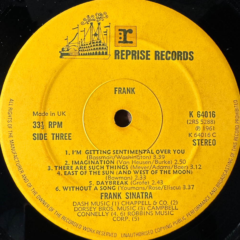 Frank Sinatra ‎– Frank 2LP (Англия 1973г.)