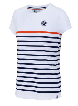 Женская теннисная футболка Roland Garros Tee Shirt Mariniere - blanc