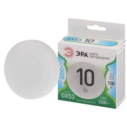 Лампа светодиодная ЭРА GREEN LINE LED GX-10W-840-GX53 GL 10Вт таблетка яркий белый свет GX53 | Лампы cветодиодные Плоские (GX)