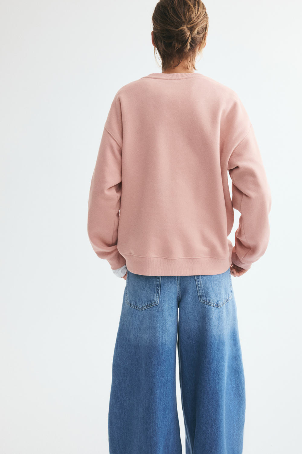 Свитшот оверсайз с надписью - H&M