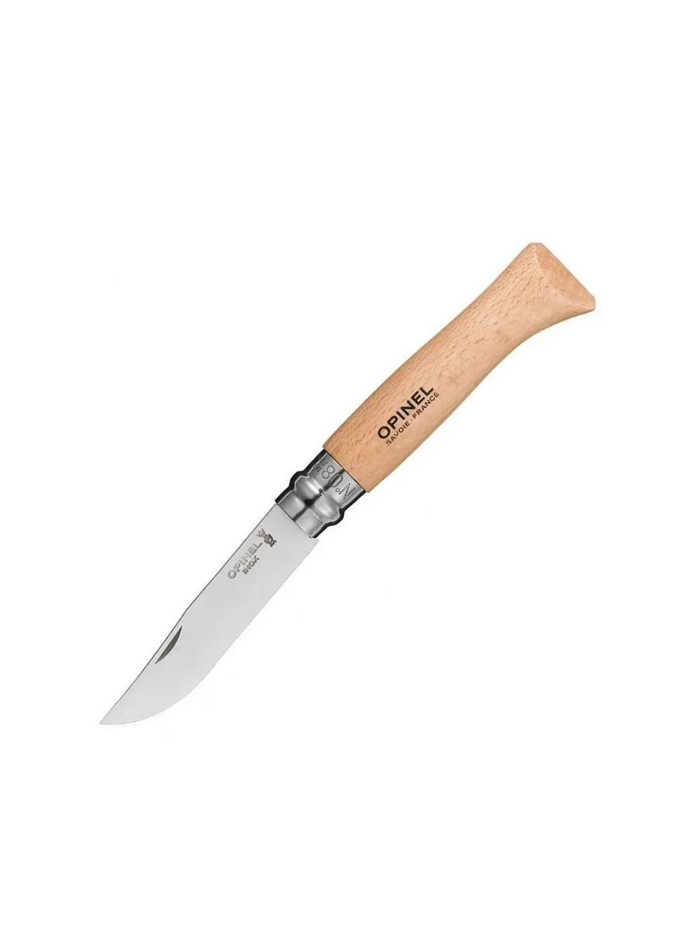 Нож Opinel №8 нерж.сталь, буковая рукоять