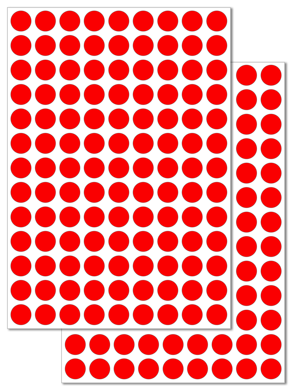 Ярко-красные виниловые наклейки для маркировки Policomprint M20, 12 мм. 234 шт.