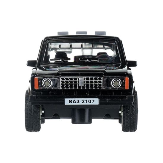 Машина пластик свет-звук LADA 2107 16 см, инерц, черный, кор. Технопарк
