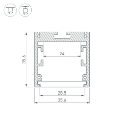 Профиль SL-ARC-3535-D1500-A45 SILVER (590мм, дуга 1 из 8) (Arlight, Алюминий) 025521
