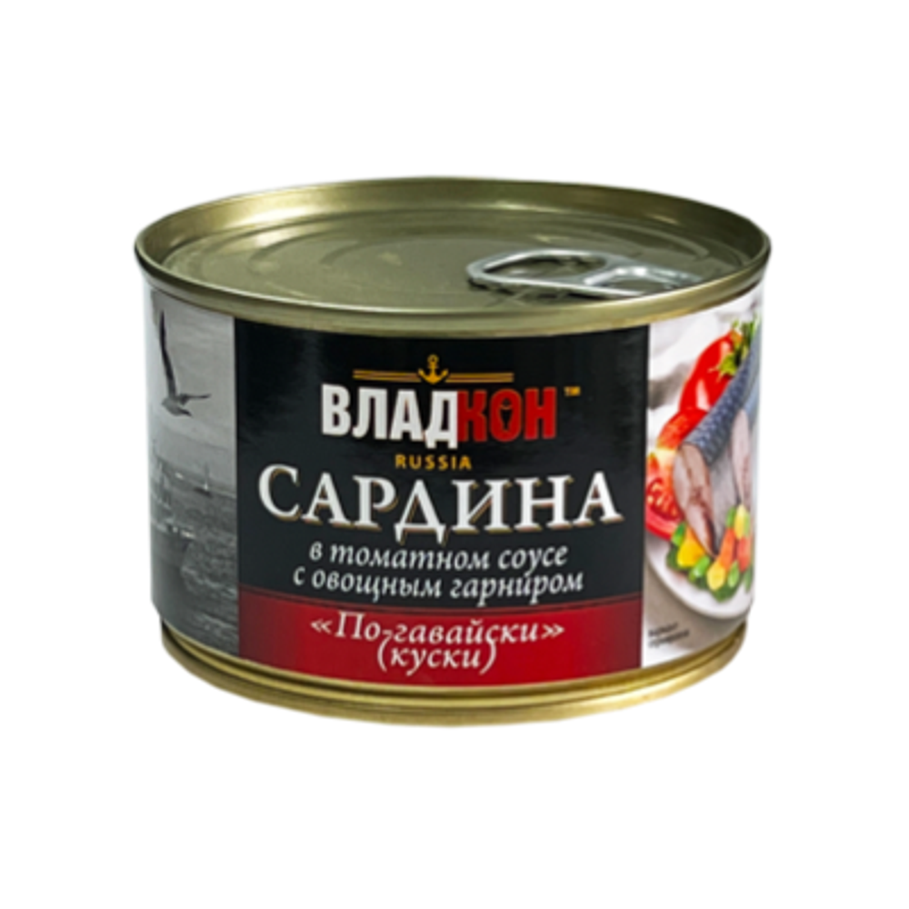 Владкон Сардина атлантическая.в томатном соусе 250гр