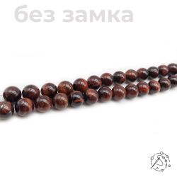 Нить бусин бычий глаз 10 мм