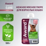 AWARD SRECIAL CARE Urinary Мясное пюре для взрослых кошек для профилактики мочекаменной болезни, из курицы с кроликом, 100г