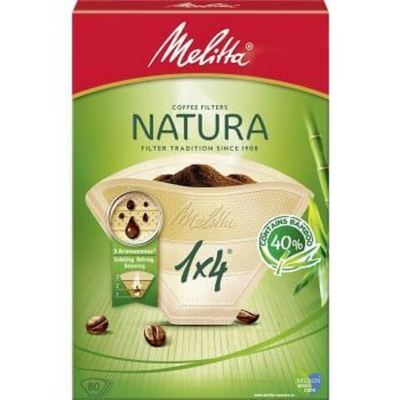 Фильтры для кофе 1х4 Melitta Natura 80 шт. (Из Финляндии)