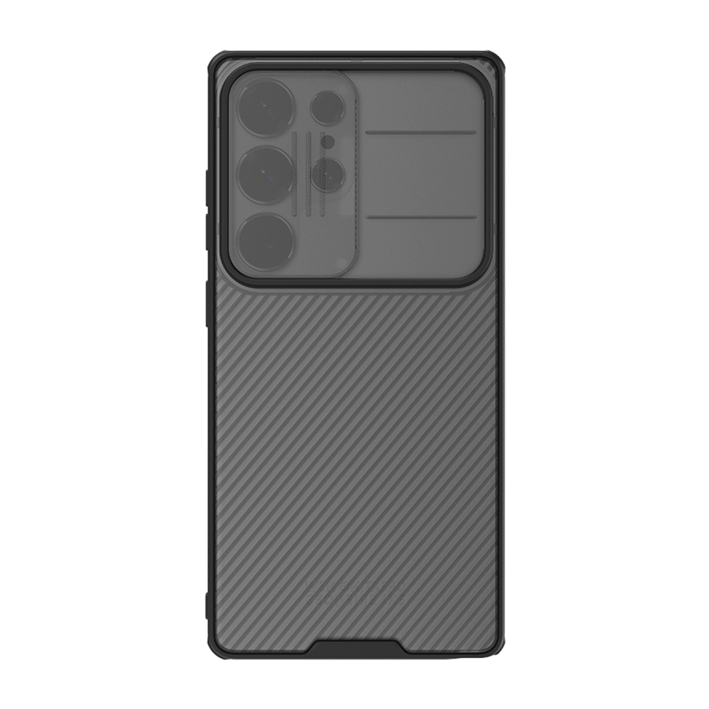 Чехол прозрачный тонированный с защитной шторкой для камеры от Nillkin на Samsung Galaxy S25 Ultra, серия CamShield Pro Case