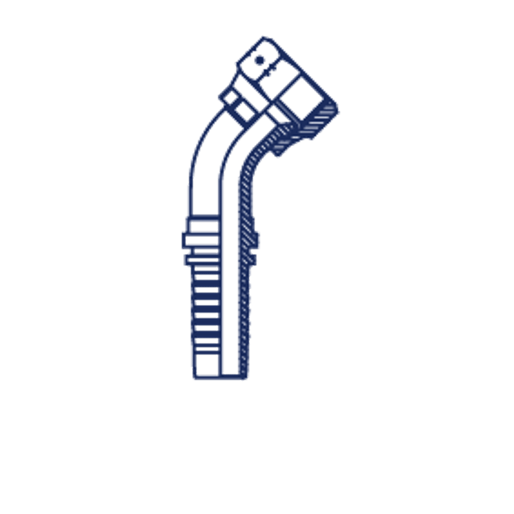 Фитинг DN 08 DKI (Г) 16x1.5 (45) (накидная гайка)