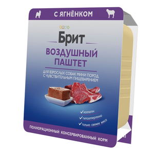 Воздушный паштет Brit Premium для собак мини пород с чувствительным пищеварением, ягнёнок