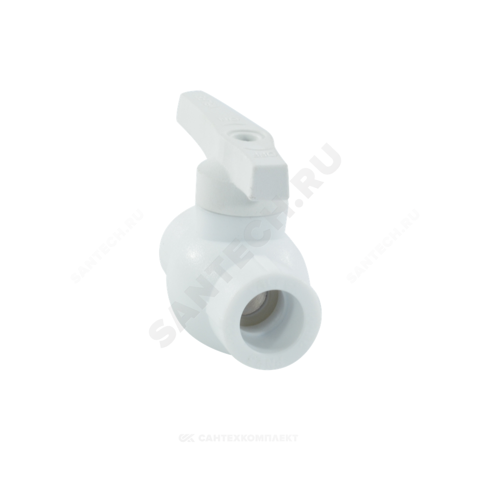 Кран шаровой PP-R белый Дн 40 внутренняя пайка VALFEX 10144040