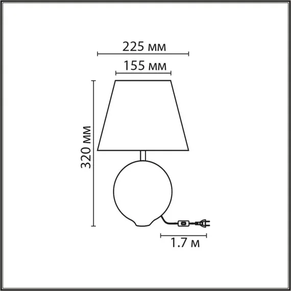 Интерьерная настольная лампа Tapala 8140/1T Lumion