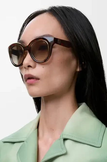 Loewe Солнцезащитные очки в форме бабочки, черепаховый