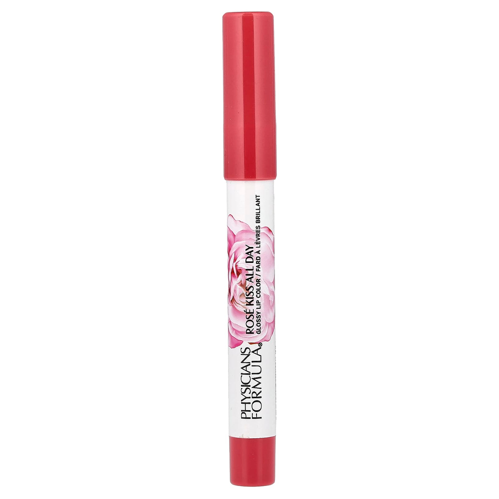 Physicians Formula, Rosé Kiss All Day, глянцевая губная помада, 1711506 розово-лиловый, 4,3 г (0,15 унции)