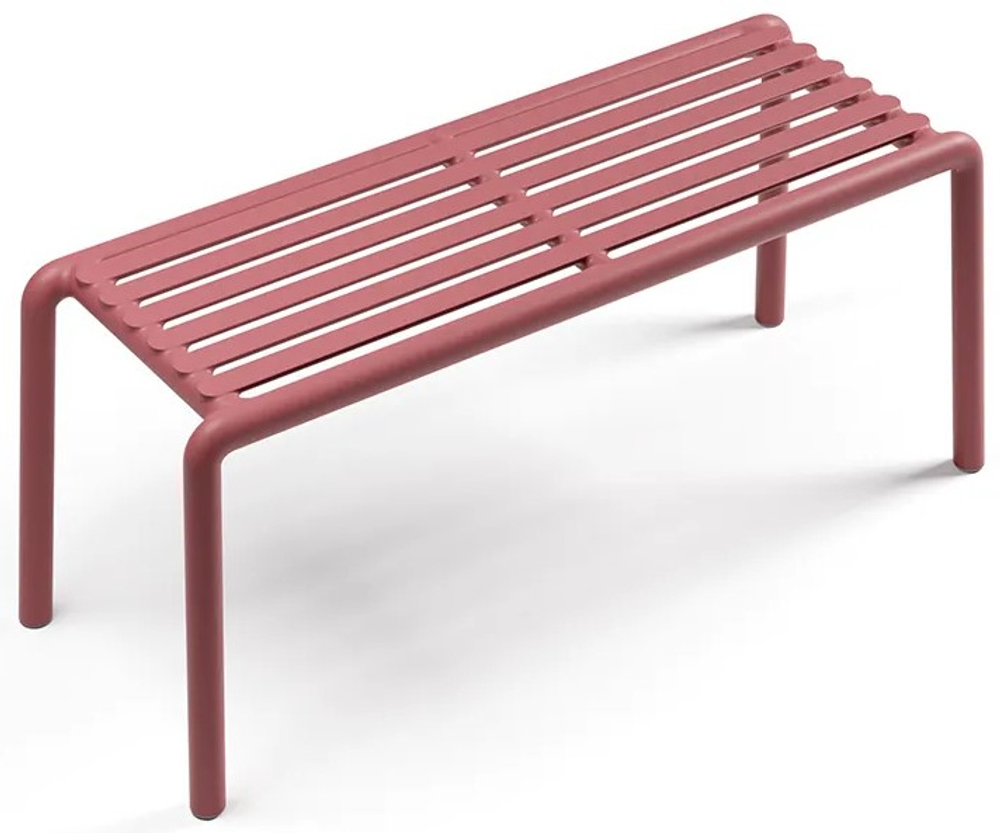 Пластиковая скамейка Nardi Doga Bench, марсала