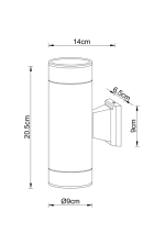 Фасадный светильник Arte lamp PIAUTOS A1913AL-2BK, 2хGX53