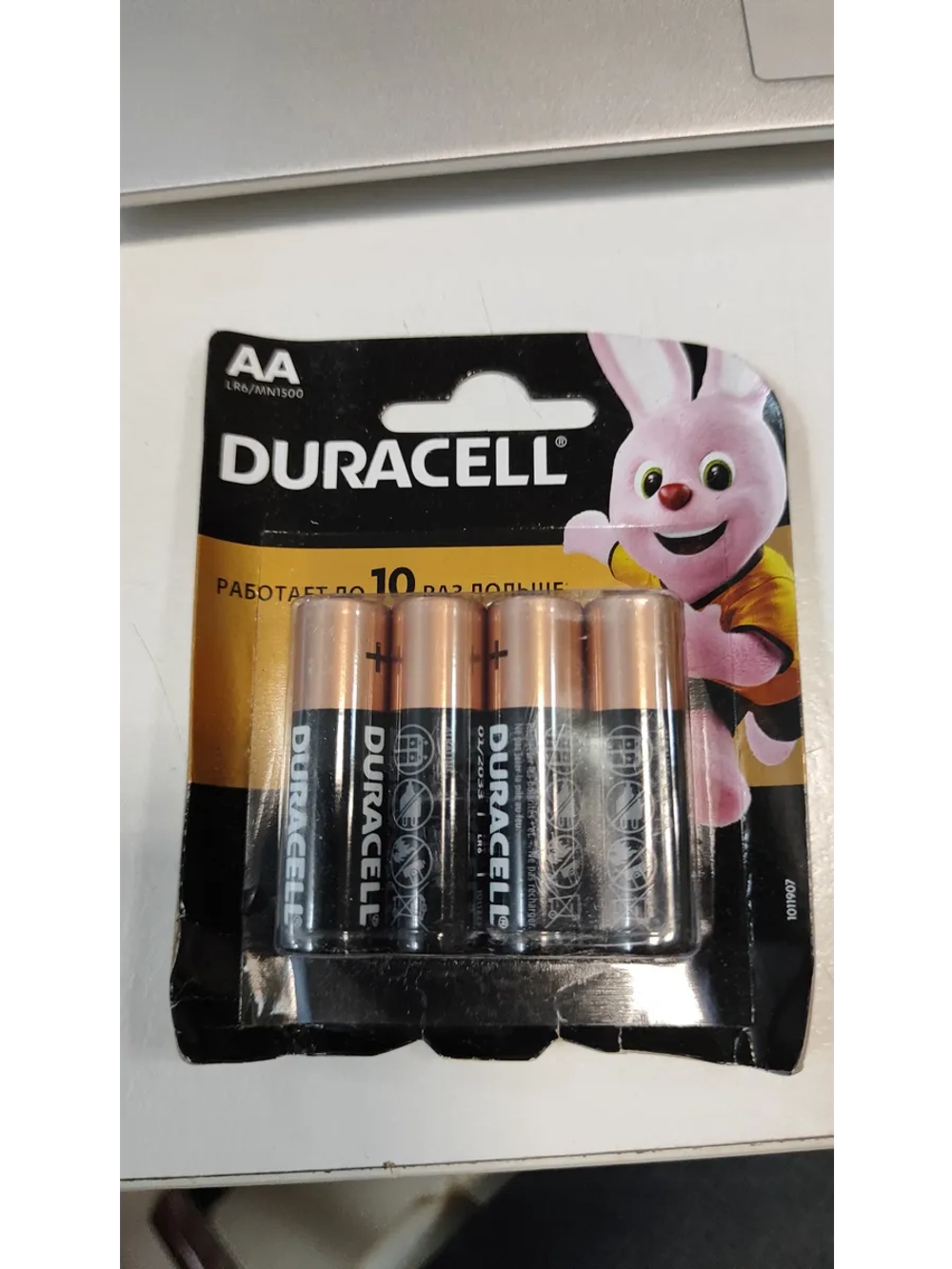 Батарейки щелочные Duracell АА Basic LR03 4 штуки
