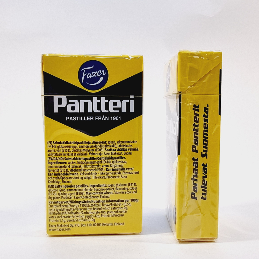 Пастилки Fazer Pantteri с солено-сладкой лакрицей 2 шт по 38 г (из Финляндии)
